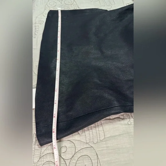 The Row Black Lambskin Leather High Neck Back Zip Top – Size S - Picture 7 of 10
